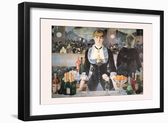 Un Bar Aux Folies Bergeres-Edouard Manet-Framed Art Print