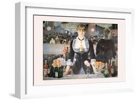 Un Bar Aux Folies Bergeres-Edouard Manet-Framed Art Print