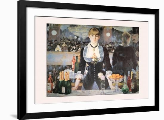 Un Bar Aux Folies Bergeres-Edouard Manet-Framed Art Print