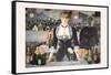 Un Bar Aux Folies Bergeres-Edouard Manet-Framed Stretched Canvas