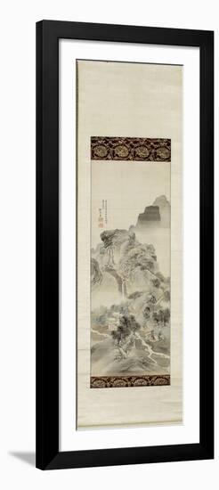 "Un chemin dans la montagne"-Shunsei Sha-Framed Premium Giclee Print