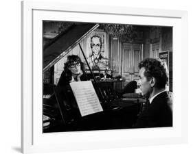 Un Clair by Lune a Maubeuge by JeanCherasse with Bernadette Lafont and Pierre Perr 1962 (b/w photo)-null-Framed Photo