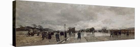 Un coin de Bercy pendant l'inondation-Luigi Loir-Stretched Canvas