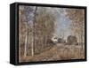 Un coin de bois aux Sablons, dit la route à l'orée du bois (lisière de forêt de Fontainebleau,-Alfred Sisley-Framed Stretched Canvas