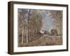 Un coin de bois aux Sablons, dit la route à l'orée du bois (lisière de forêt de Fontainebleau,-Alfred Sisley-Framed Giclee Print