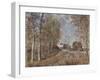 Un coin de bois aux Sablons, dit la route à l'orée du bois (lisière de forêt de Fontainebleau,-Alfred Sisley-Framed Giclee Print