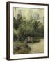 Un coin de jardin à L'Hermitage (le jardin des Mathurins)-Camille Pissarro-Framed Giclee Print