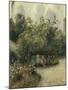 Un coin de jardin à L'Hermitage (le jardin des Mathurins)-Camille Pissarro-Mounted Giclee Print