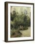 Un coin de jardin à L'Hermitage (le jardin des Mathurins)-Camille Pissarro-Framed Giclee Print