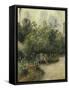 Un coin de jardin à L'Hermitage (le jardin des Mathurins)-Camille Pissarro-Framed Stretched Canvas