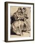 Un couple d'amoureux assis-Eugene Delacroix-Framed Giclee Print