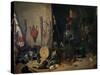 Un Cuerpo De Guardia-Abraham Teniers-Stretched Canvas