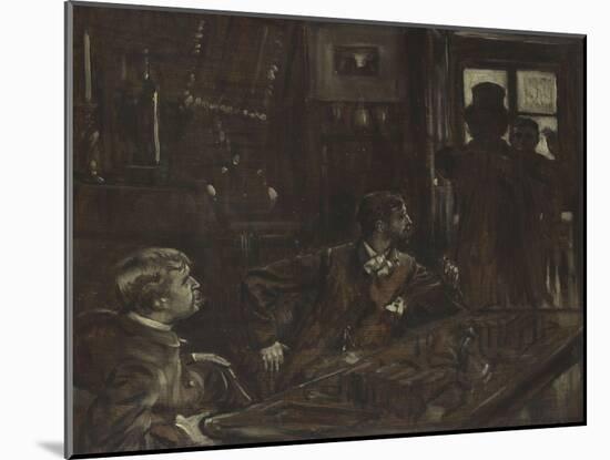 Un épisode de René Mauperin, roman d'Edmond et Jules Goncourt : Boisjorand de Villacourt provoque-James Tissot-Mounted Giclee Print