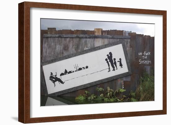 Un-F**k the System-Banksy-Framed Giclee Print