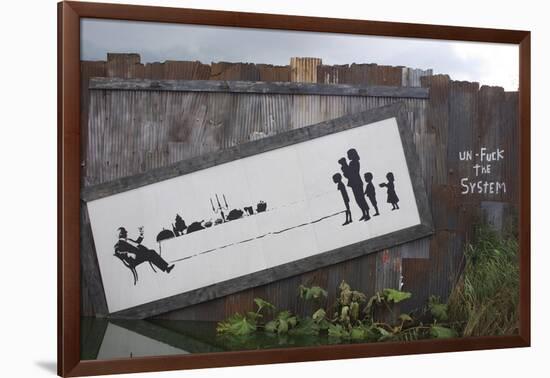 Un-F**k the System-Banksy-Framed Giclee Print