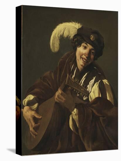 Un Garcon Joue Du Luth (L'ouie, Serie Des Cinq Sens) - A Boy Playing the Lute (Hearing. from the Se-Hendrick Jansz Terbrugghen-Stretched Canvas