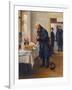 Un Gastronome  (Gastronomer) Un Homme Se Frottant Les Mains Devant Un Bon Buffet - Peinture De Vla-Vladimir Egorovic Makovsky-Framed Giclee Print