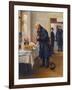 Un Gastronome  (Gastronomer) Un Homme Se Frottant Les Mains Devant Un Bon Buffet - Peinture De Vla-Vladimir Egorovic Makovsky-Framed Giclee Print
