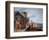 Un Groupe De Paysans Devant Un Autel Avec Une Statue De La Vierge ( A Group of Peasants before the-Giuseppe Zais-Framed Giclee Print