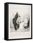 Un Homme Sensible (Caricaturana 43)-Honore Daumier-Framed Stretched Canvas