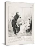 Un Homme Sensible (Caricaturana 43)-Honore Daumier-Stretched Canvas