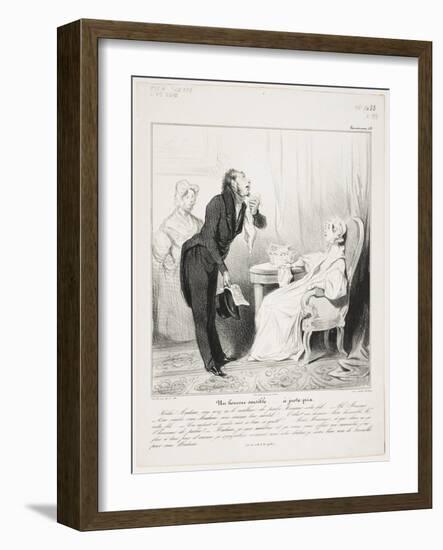 Un Homme Sensible (Caricaturana 43)-Honore Daumier-Framed Giclee Print