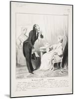 Un Homme Sensible (Caricaturana 43)-Honore Daumier-Mounted Giclee Print