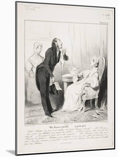 Un Homme Sensible (Caricaturana 43)-Honore Daumier-Mounted Giclee Print