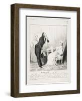 Un Homme Sensible (Caricaturana 43)-Honore Daumier-Framed Giclee Print