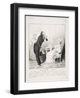 Un Homme Sensible (Caricaturana 43)-Honore Daumier-Framed Giclee Print