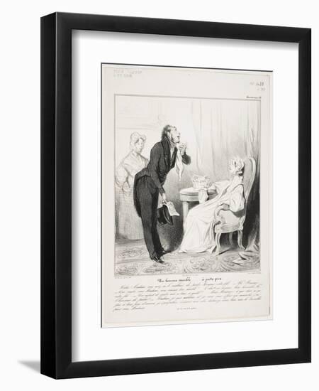 Un Homme Sensible (Caricaturana 43)-Honore Daumier-Framed Giclee Print