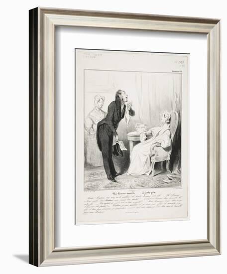 Un Homme Sensible (Caricaturana 43)-Honore Daumier-Framed Giclee Print