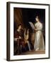 Un Homme Tenant Une Lyre Et Une Femme Tenant Une Partition Dans Un Interieur  (Interior with a Man-Marguerite Gerard-Framed Giclee Print
