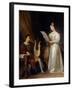 Un Homme Tenant Une Lyre Et Une Femme Tenant Une Partition Dans Un Interieur  (Interior with a Man-Marguerite Gerard-Framed Giclee Print