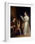 Un Homme Tenant Une Lyre Et Une Femme Tenant Une Partition Dans Un Interieur  (Interior with a Man-Marguerite Gerard-Framed Giclee Print