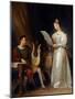 Un Homme Tenant Une Lyre Et Une Femme Tenant Une Partition Dans Un Interieur  (Interior with a Man-Marguerite Gerard-Mounted Giclee Print