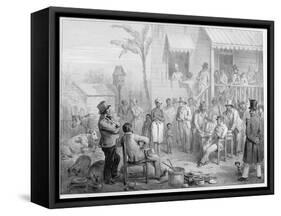 Un Marche D'Esclaves a Surinam, Engraved by Madou, 1839-Pierre J. Benoit-Framed Stretched Canvas