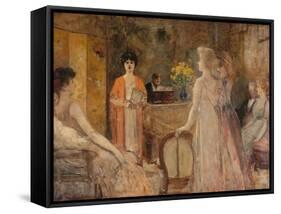 Un mardi, soirée chez Madeleine Lemaire, vers 1910-Henri Gervex-Framed Stretched Canvas