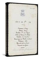 Un menu du duc d'Aumale au château de Chantilly de juillet 1893 à octobre 1894,-null-Stretched Canvas