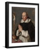 Un Moine En Priere, Portrait Presume De Saint Thomas D'aquin - A Monk Praying, Presumably Saint Tho-Peter Paul (school of) Rubens-Framed Giclee Print