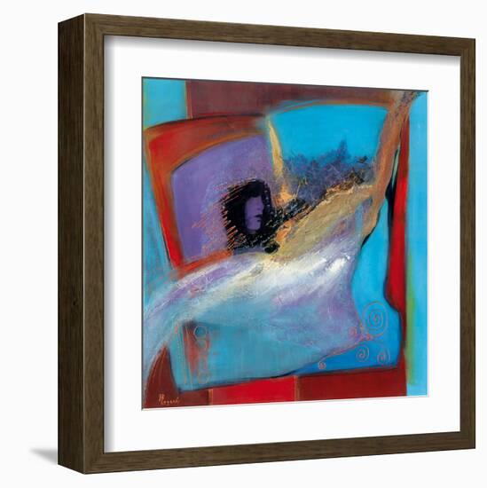 Un monde qui voyage-Huguette Lagacé-Framed Art Print