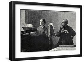 'Un morceau de Schumann'-Henri Fantin-Latour-Framed Giclee Print