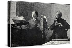 'Un morceau de Schumann'-Henri Fantin-Latour-Stretched Canvas