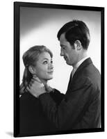 Un Nomme La Rocca by Jean Becker with Jean-Paul Belmondo and Christine Kaufmann, 1961 (b/w photo)-null-Framed Photo