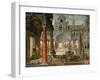 Un Palais Avec Des Visiteurs Distingues - Palace with Distinguished Visitors - Hans Vredeman De Vri-Hans Vredeman de Vries-Framed Giclee Print