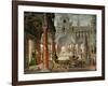 Un Palais Avec Des Visiteurs Distingues - Palace with Distinguished Visitors - Hans Vredeman De Vri-Hans Vredeman de Vries-Framed Giclee Print