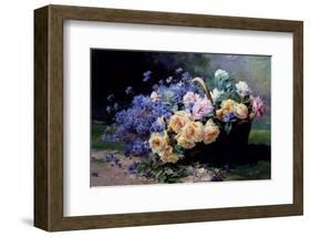 Un Panier de Fleurs-Albert Tibulle de Furcy Lavault-Framed Art Print