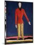 Un Paysan (A Peasant). Representation D'un Homme Barbu Avec Une Chemise Rouge). Peinture De Kasimir-Kazimir Severinovich Malevich-Mounted Giclee Print
