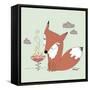 Un Renard Dans La Cours-Sylvie Demers-Framed Stretched Canvas