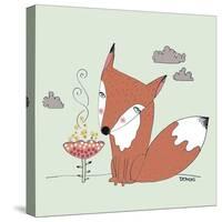 Un Renard Dans La Cours-Sylvie Demers-Stretched Canvas